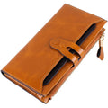 RFID Blocking Large Capacity Ladies Wallet Long Clutch Card Holder Genuine Leather Luxury Wallet for Women