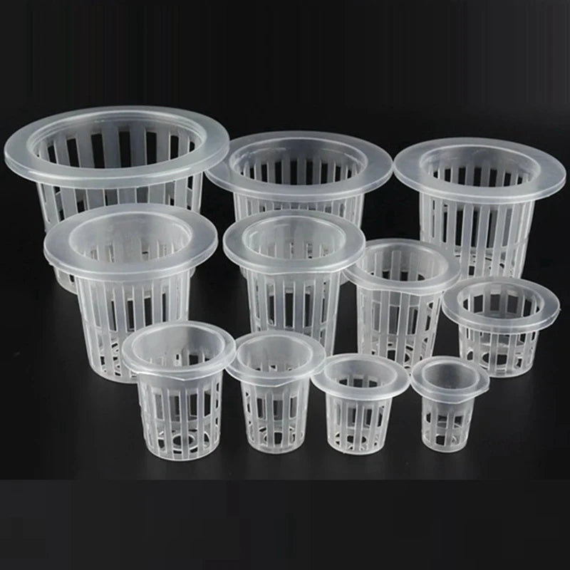 Agriculture Greenhouse Plastic Mesh Pot Vegetables Grow Basket Hydroponics System Net Mesh Cups