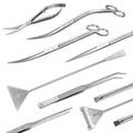 Week Aqua Stainless Steel Aquarium Aquascaping Tool Kit Fish Tank Water Plant Tool for Aquarium Accessories