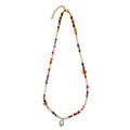 New Product Natural Freshwater Pearl Glass Bead Polymer Clay Handmade Necklace