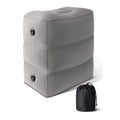 Custom High-Speed Rail Long-Distance Car Travel Portable PVC Flocked Inflatable Footrest Footstool Pillow for Office Naps