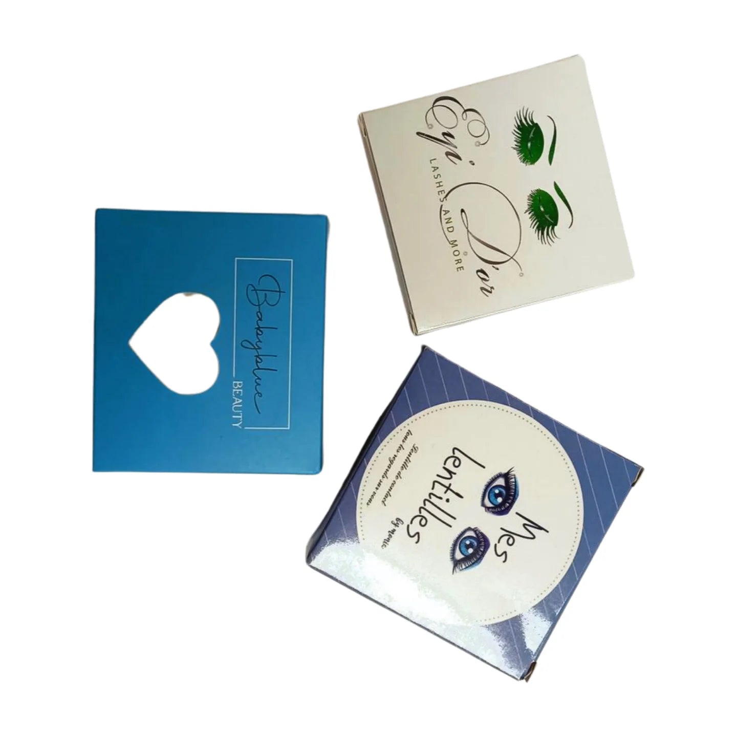 Hearted Blue Cute case Kit for Contact Lenses Design with My logo Multi Color Bulk