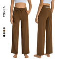 Women's High Waist Casual Loose Straight Running Sweatpants with Drawstring & Side Pockets Yoga Pants for Women