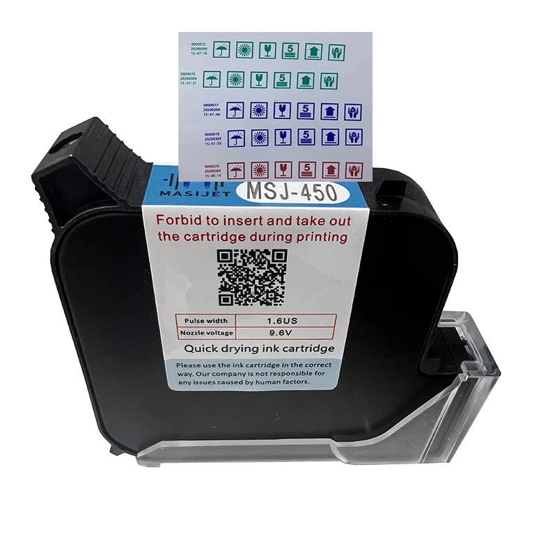 Portable Coding Machine Inkjet Printer 12.7mm Universal Solvent Cartridges 2588+ Printer Ink Cartridge Printing Machinery Parts