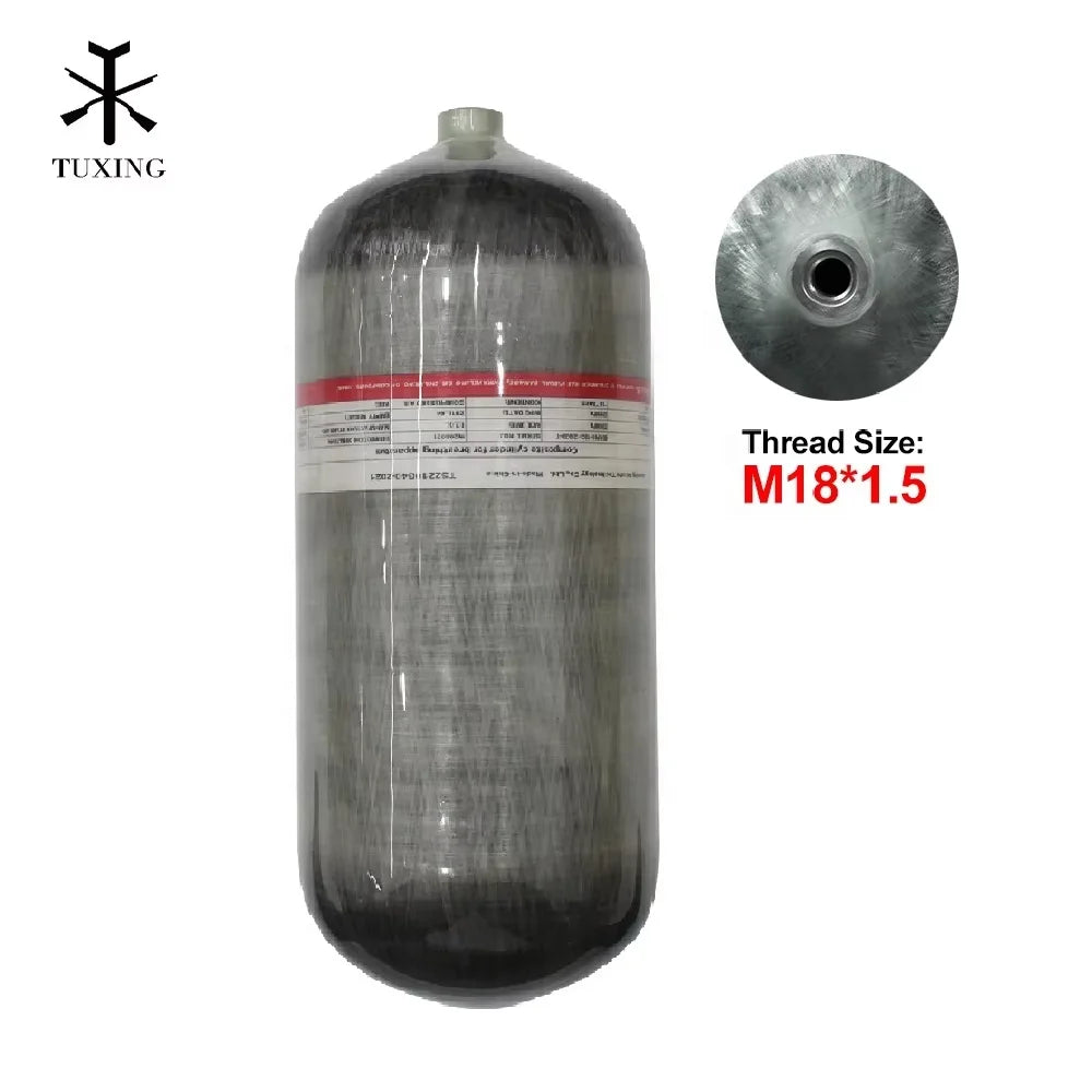 TUXING Professional High Pressure 4500Psi 12L Large Underwater Snorkeling Equipment Tank Scuba Carbon Fiber Tank Gas Cylinder