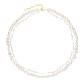 Gemnel Luxury Jewelry Wholesale Women 925 Sterling Silver 18k Gold Pearl Deux Necklace