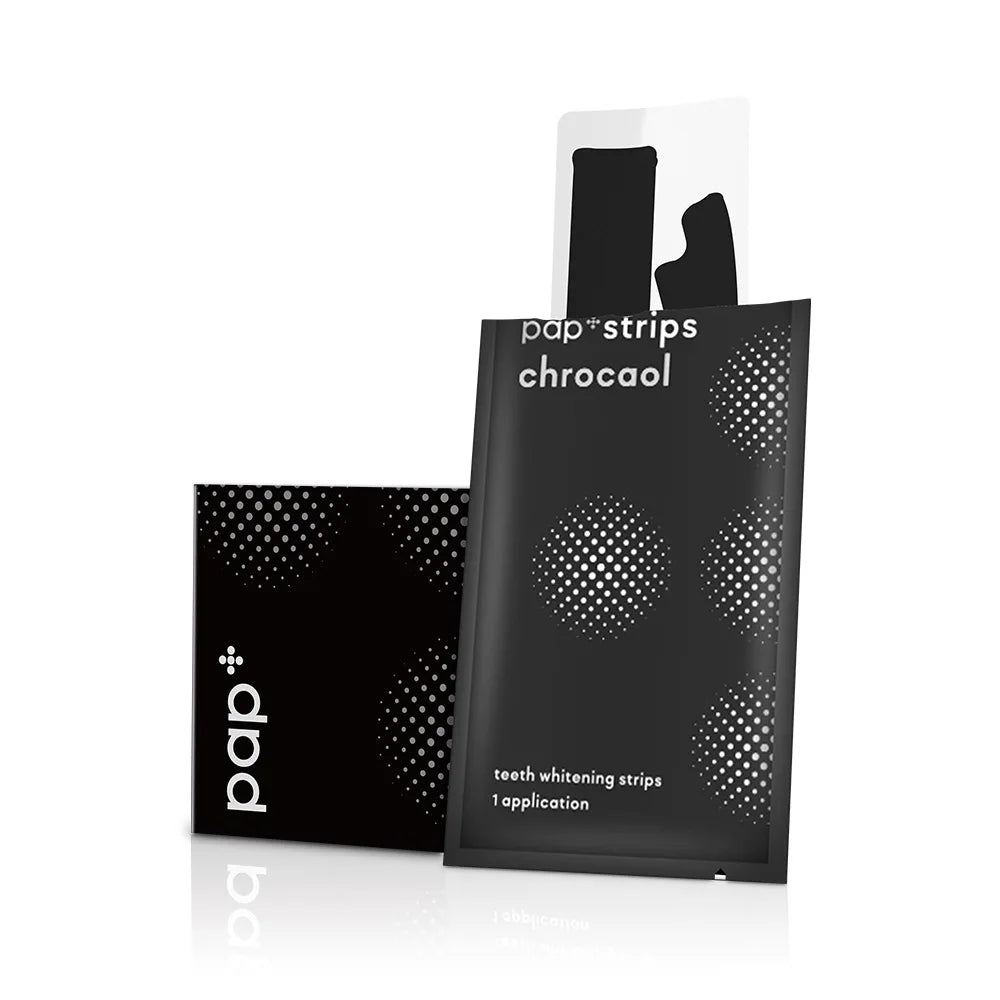Private Logo Professional Home Charcoal PAP No Peroxide White Advanced Tooth White Teeth Whitening Strips