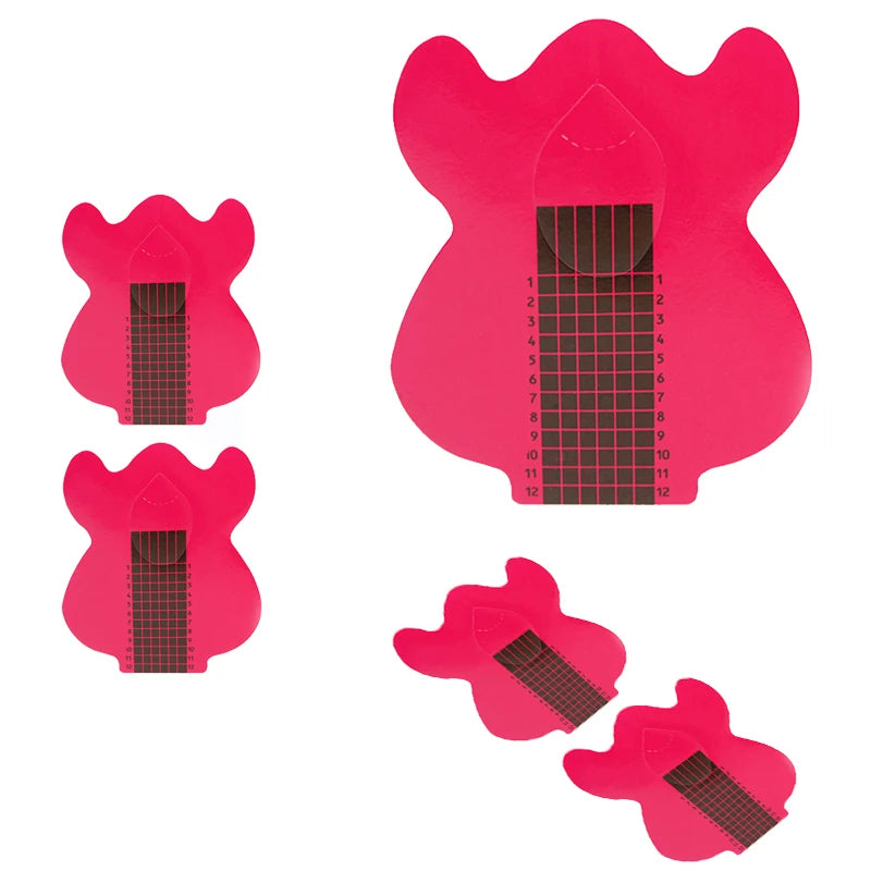 Custom Logo Manicure Extension Tips 500pcs/Roll French Nail Forms Reusable Plastic Aluminium Acryl for Nail Art