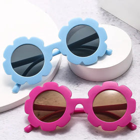 Cheap Plastic Eyewear Sun Glasses Outdoor Promotional Sunglasses Cute Flower Shapes Kids Shades Lentes De Sol Sunglasses