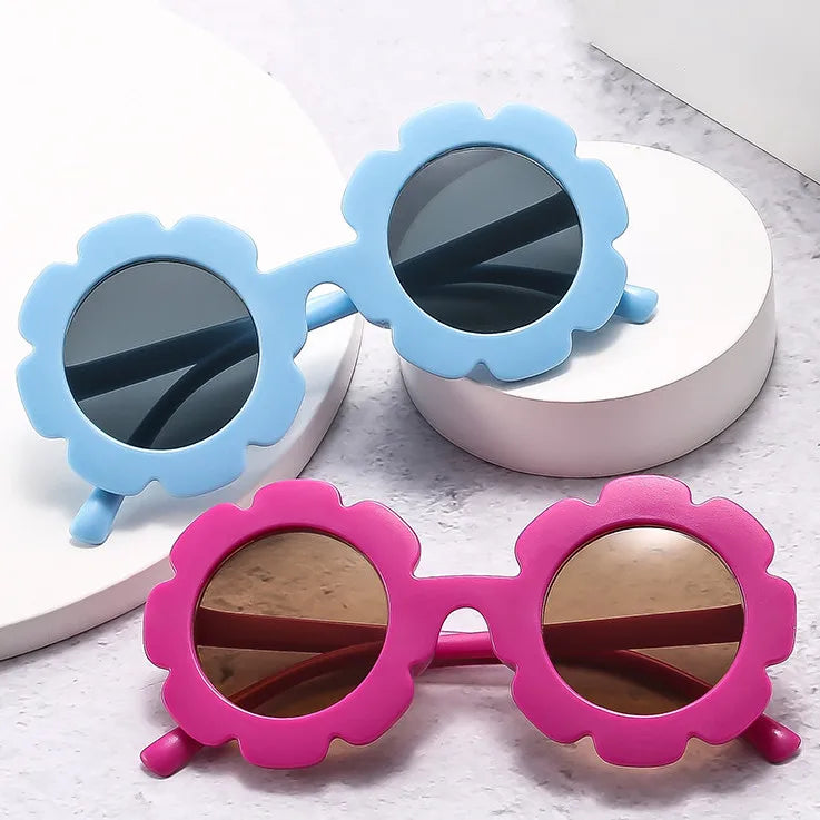 Cheap Plastic Eyewear Sun Glasses Outdoor Promotional Sunglasses Cute Flower Shapes Kids Shades Lentes De Sol Sunglasses