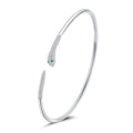 Silver Snake Opening Bracelet 925 Sterling Silver Spirit Snake Bangle Bracelet Gift for Women Engagement Jewelry SCB206