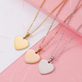 Heart-shaped Pendant Jewelry Custom Personalized Logo Name Stainless Steel Engraved Pendant Blank Heart Necklace Women