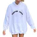 High Quality Eco-Friendly Custom Logo Printed Knitted Front Winter Autumn Heavy Side Pocket Long Sleeve Oversized Unisex Hoodie