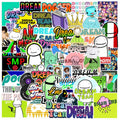 50Pcs  Funny Dream Smp Graffiti Decorative Stickers Label for Luggage Laptop Guitar Scrapbook Skateboard Waterproof Sticker