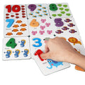2025 Wholesale Montessori Wooden Toys Spelling Alphabet Words Numbers 3-in-1 Teaching Aid Children Cognitive Early Education Toys Kid