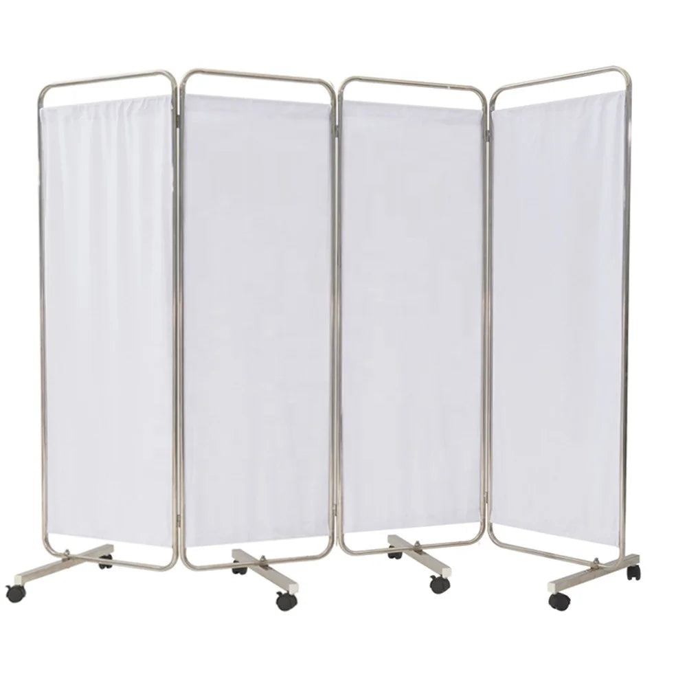 Medical Privacy Screen Portable 4-Panel Indoor Temporary Room Partition Fencing  Screen for Hospital Clinic Ward