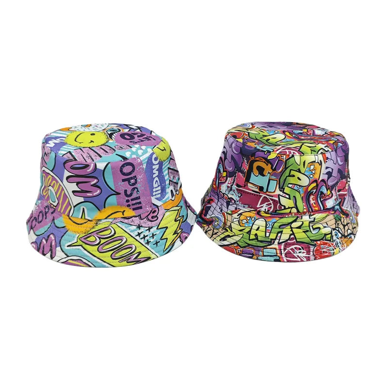 Custom Logo Reversible Bucket Beach Sun Cap Women Men Fisherman Hat Plain Bulk Printed Embroidery Cotton Bucket Hat