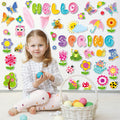 70pcs Spring Card Flower Butterfly Cute Animal Cards with Glue Dots Kindergarten Blackboard Home Wall Wall Decoration