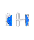Fine Arts Jewelry 925 Sterling Silver Cufflink Black Onyxt Design Men's Cufflinks