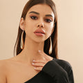 Elegant Long Smooth Surface Pendant Drop Earrings for Women Trendy Ladies Designer Earrings Hanging Accessories Fashion Jewelry
