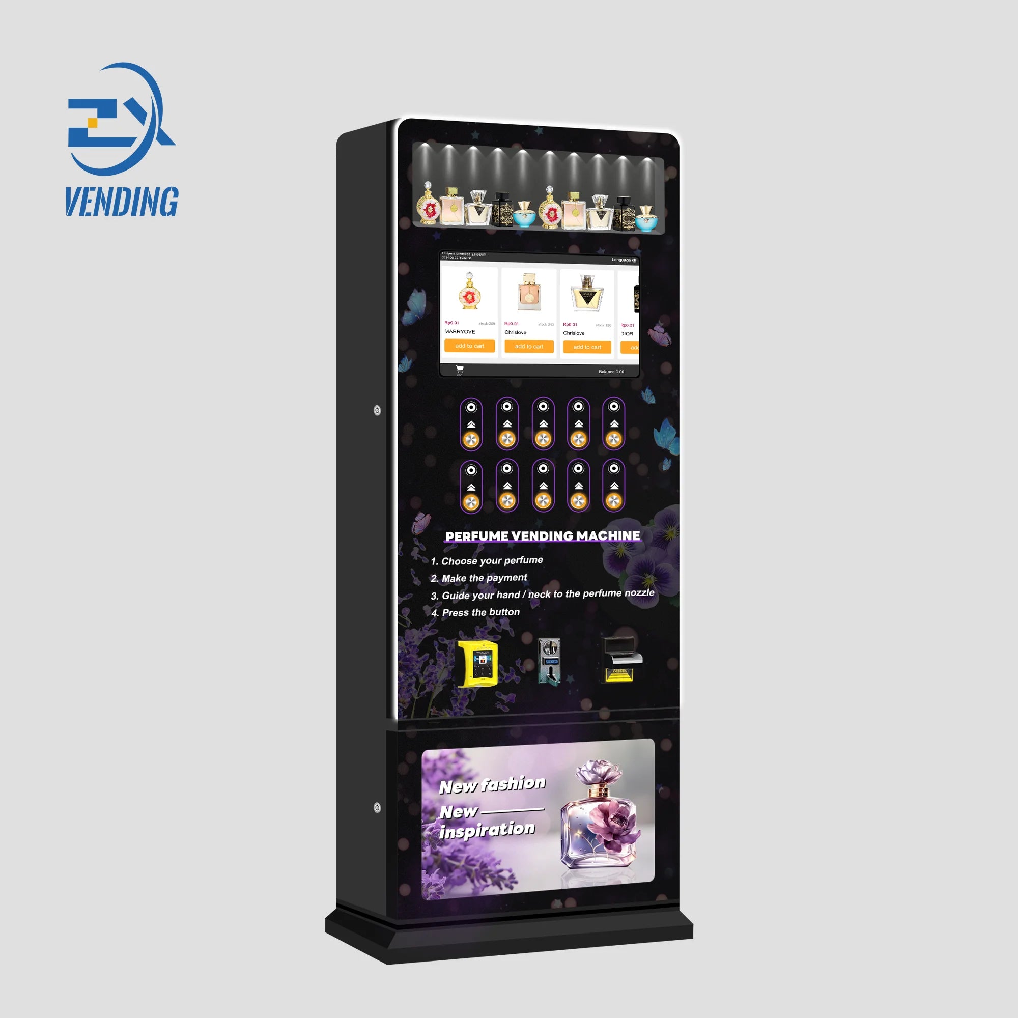 Custom Design Automatic Smart Wall Mounted Spraying Perfume Vending Machine for Sale Version 2.0