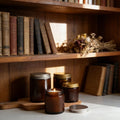 100ml 150ml 250ml 500ml 4oz 8oz 16oz Amber Color Apothecary Candle Glass Jar With Aluminum Lid