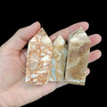 Expert Natural Healing Crystal Amber Color Onyx Calcite Stone  Ocean Jasper Obelisk Tower Stone Point Tower  for Decoration
