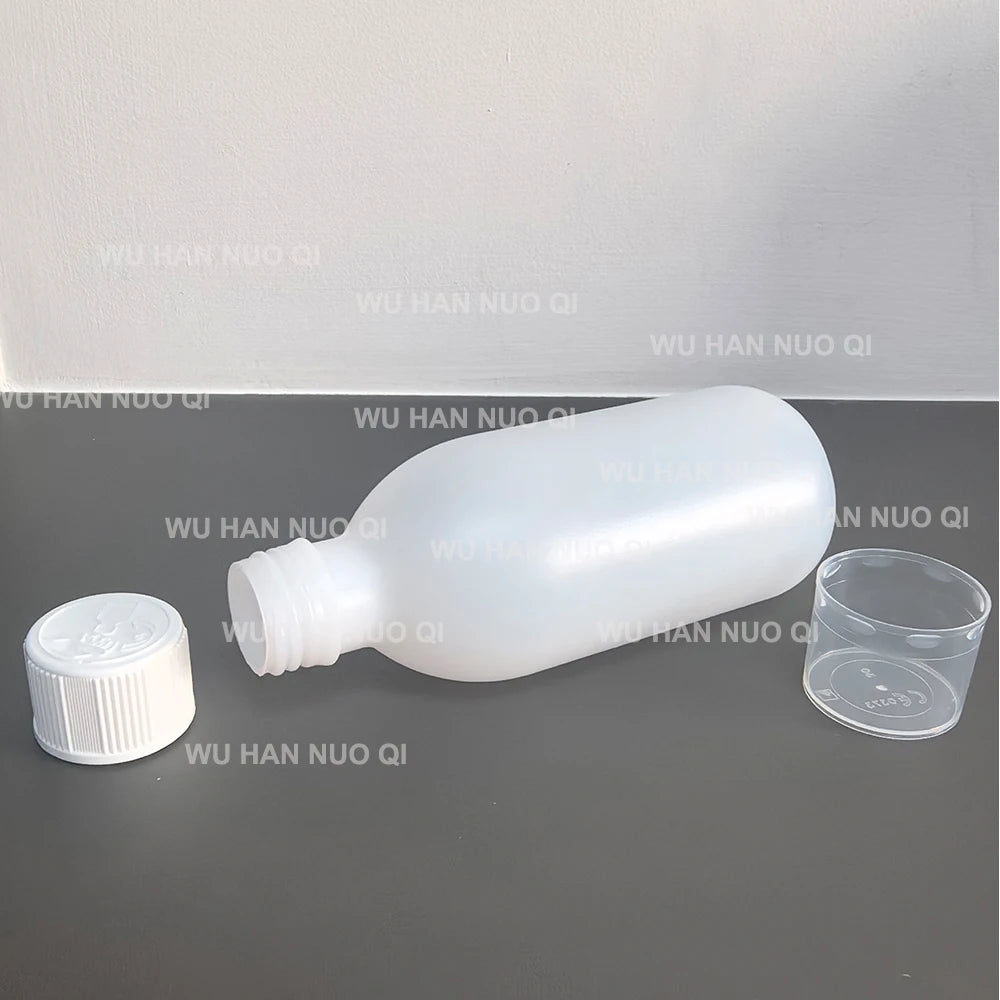 New 16oz 473ml Empty Amber Pet Alpharma USPD Prometh Cough Syrup Square Bottle with ALPHARMA Label and Crc Red Writing Cap
