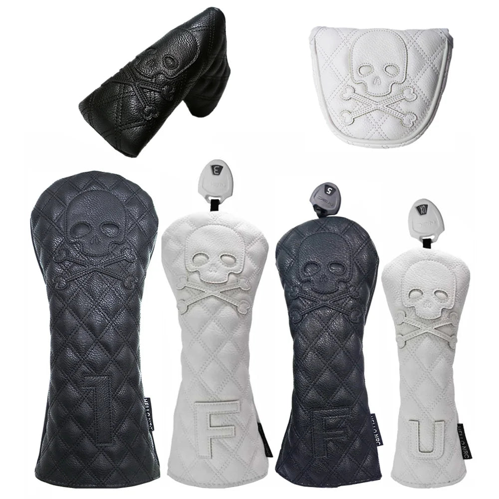 Golf Wood Cover for Driver Fairway Hybrid Waterproof Protector Set PU Leather Soft Durable  Custom Golf Head Covers