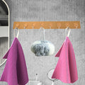 Modern Multifunctional Heavy Duty Wall Mount Coat Rack Golden Color 8 Hooks Long Transparent Clothes-hook