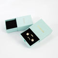 Wholesale Eco-Friendly Luxury Gift Box Fancy Green Cardboard for Earrings Rings Necklaces with Sliding Paper Design