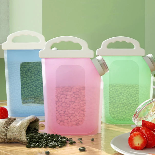 Reusable Silicone Food Storage Bags Airtight Ziplock Container Lunch Seal Bag Oven Dishwasher Safe for Fruit
