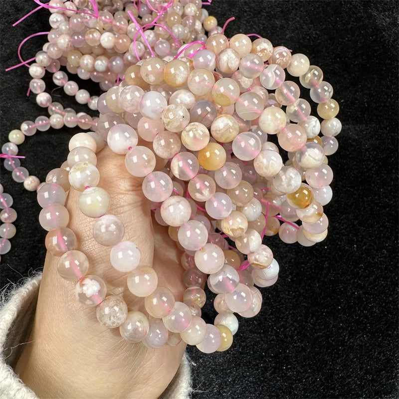 Natural Gemstone Jewelry Gift Crystal Bracelet Wholesale Flower Agate Bracelets for Gift