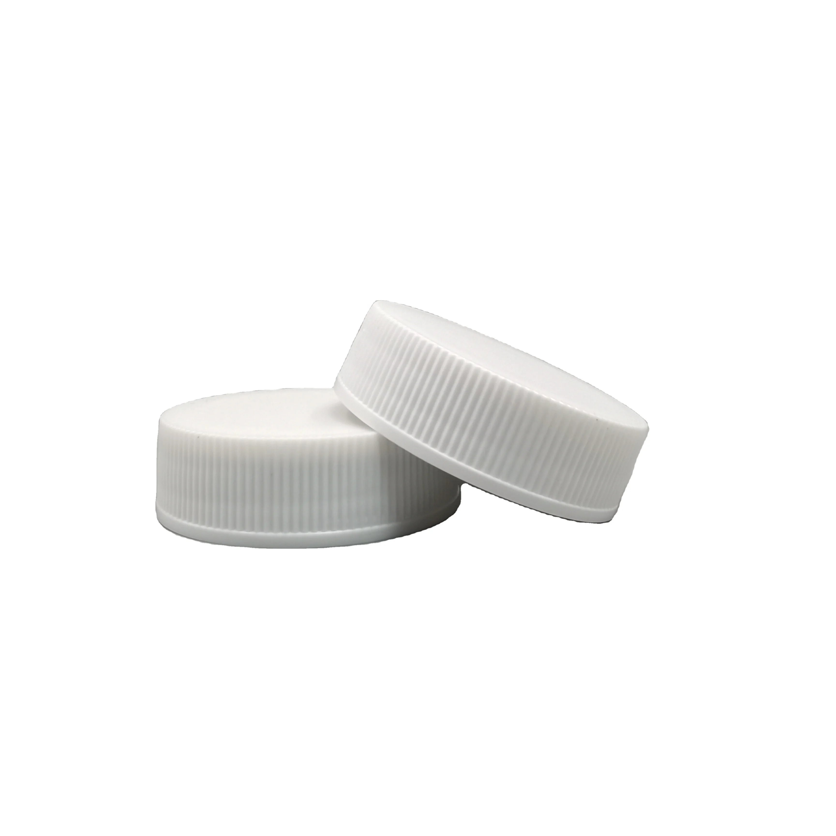 Luzernpackaging 38/410 Plastic White PP Lace Matte Non-Spill Hand Push Pull Screw Bottle Cap Heat Induction Liner Bottles