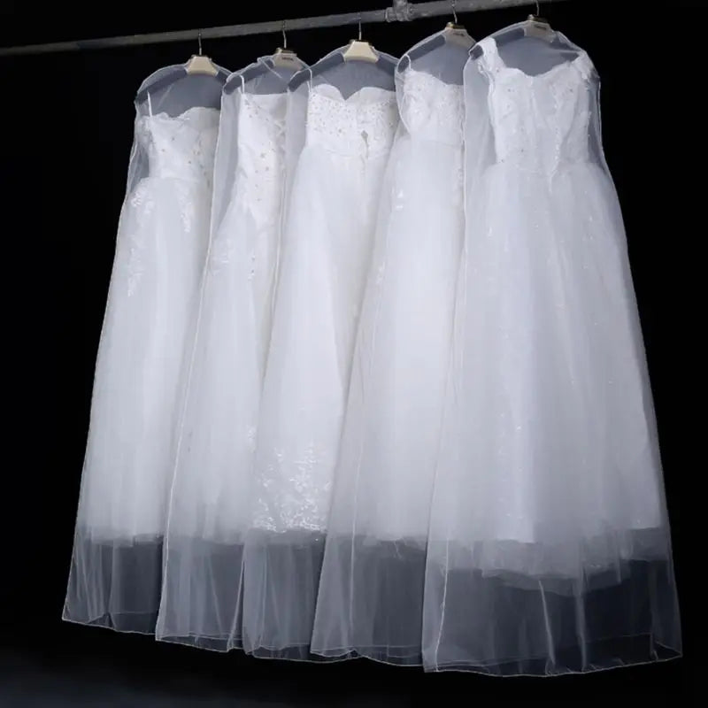 Stock Dustproof Covers Bride Gown Storage Bags Clothing Protector Transparent Organza Cover Wedding Dress Organza Garment Bags