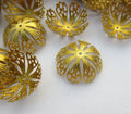 19mm Flower BeadCaps Brass Filigree Beadcap