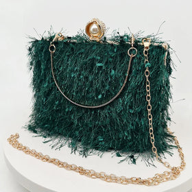 New Trend Fashion Fringe Luxury Wedding Evening Bag Banquet Special Women Clutch Bag Dress Handmade Handbag