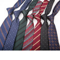 Black Formal Work Professional Neck Ties Wedding Groom Red Stripe Width 8CM Suit Neck Ties for Men Business