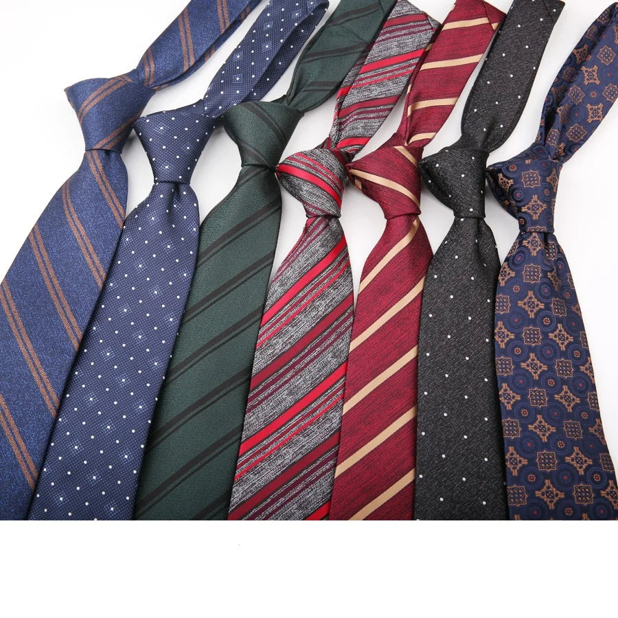 Black Formal Work Professional Neck Ties Wedding Groom Red Stripe Width 8CM Suit Neck Ties for Men Business