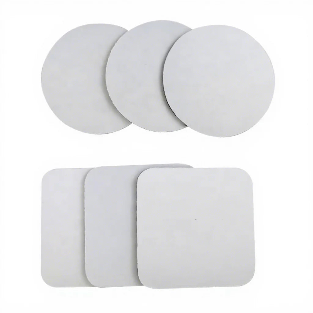 White Square Shape Desk Mat Non-Slip Nature NeopreneTable Coaster Sublimation Blank Cup Coaster Mats Novelty Gifts
