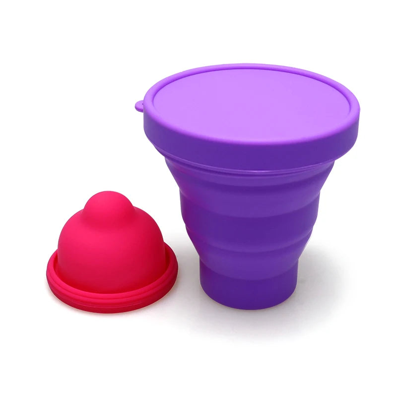 Wholesale Eco-Friendly Menstrual Cup Recyclable Collapsible Silicone Clean Steriliser Cup