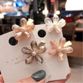 Hot Style Temperament Crystal Flower Hair Clip Pearl Flower Hairpin New Hairclip for Women