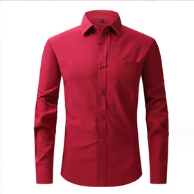Manufacturer Custom Men's Shirts Formal Office Dress Shirts for Men Cotton Casual Stand-up Collar Long Sleeve Shirt