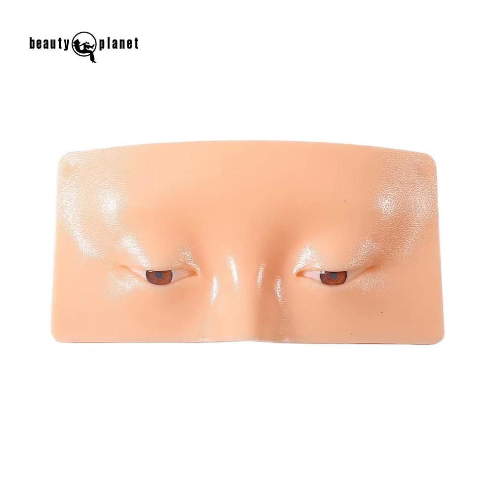 Beauty Planet 5D Silicone Makeup Practice Face Eyebrow Practice Skin Textured Silicone Face Smooth Soft for Eye Makeup Practice