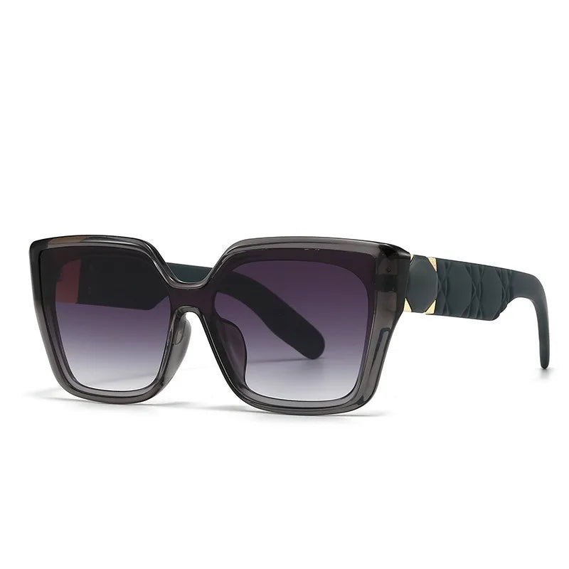 High Quality Brand Oversized Frame Square Sun Glasses Macaron Candy Jelly Square Modern Retro Sun Glasses 2024