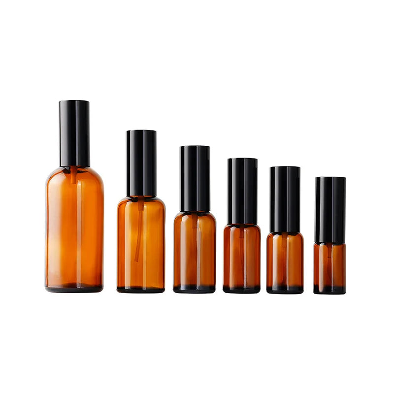 Luxury Eco-friendly Frosted Glass Cosmetic Bottle with Silver Pump Screen Printing for Face Cream Lotion Serum Mascara & Wigs