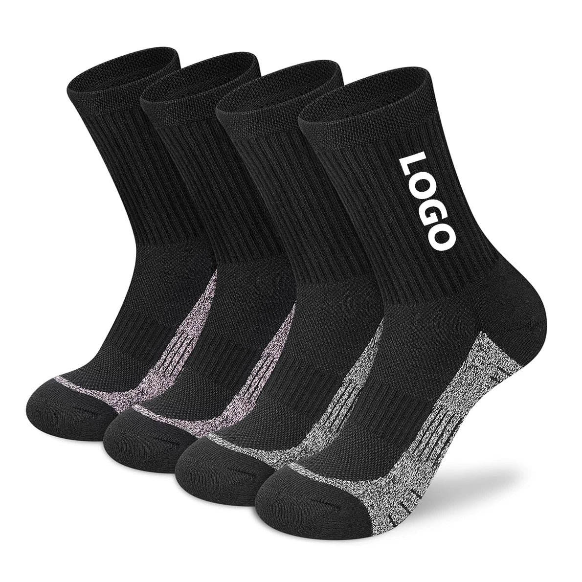 Breathable Knitted Gym Athletic Sock Customized Cotton Workout Sock Running Sport Sock Custom Logo