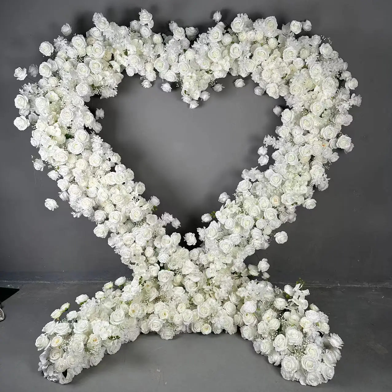 KL-HR20 Wedding Artificial Arch Flower Backdrop Wedding Arch Flowers Heart Flower Arch Arrangement for Event Decoration