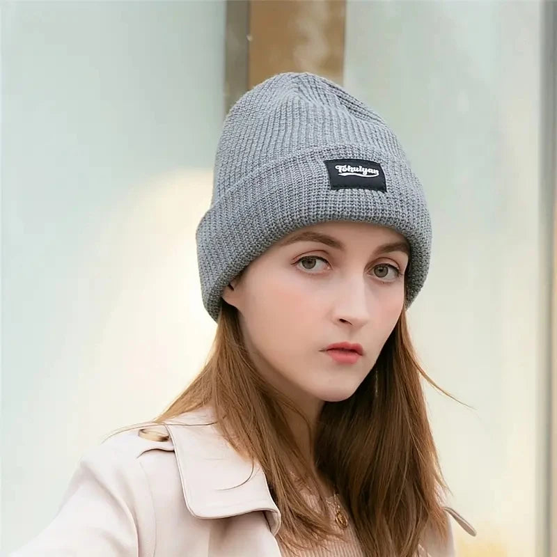 Custom New Arrival Safety Beanies Adult Women Men High Visibility Spandex Warm Winter Reflective Knitted Hat