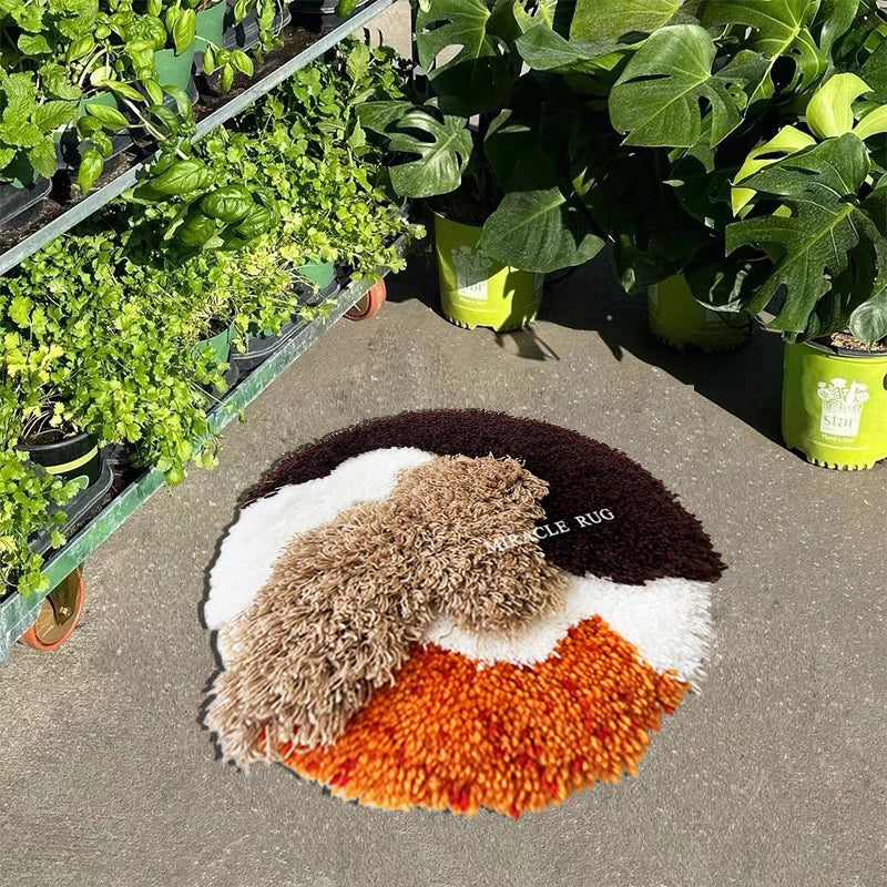 Round Custom Wool Floor Carpet Door Mats Hypebeast Unicorn Runner Pluzzle Carpets Area Rugs for Marry Bedroom Living Room